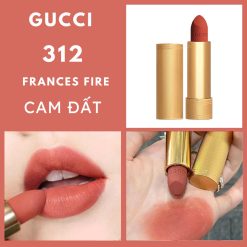 [Gucci] Son Thỏi Gucci Rouge À Lèvres Mat Lipstick #312 Frances Fire 3.5g Cam Đất